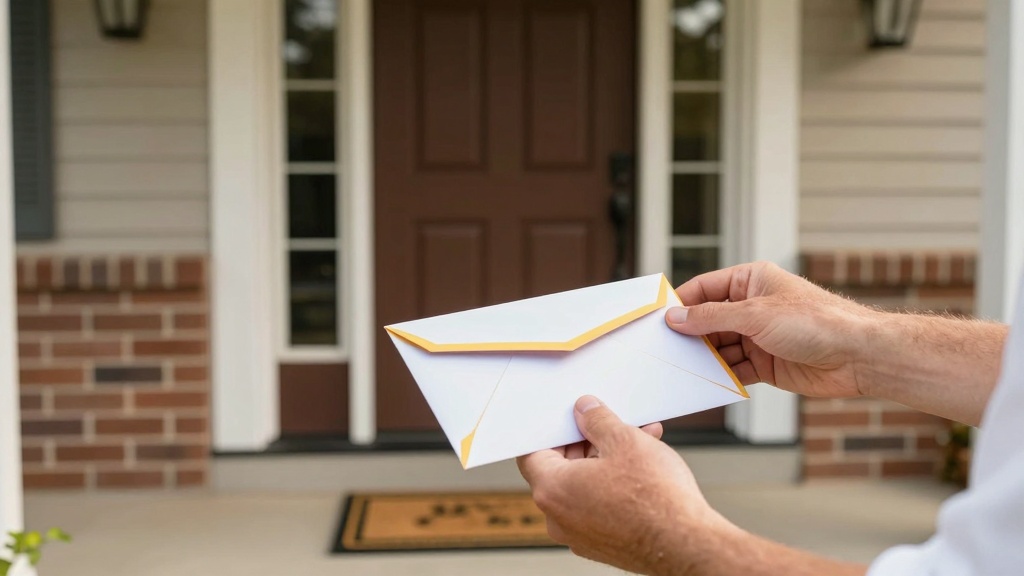 Serving eviction notice on door