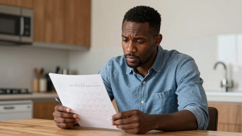 Tenant reviewing notice for mistakes