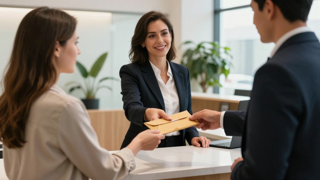 Tenant delivering notice to landlord