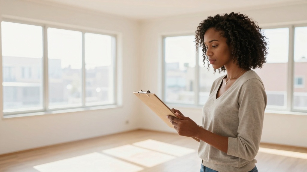 Landlord conducting final move-out inspection