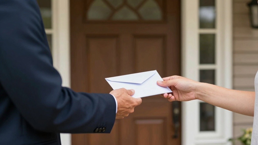Serving eviction notice to tenant