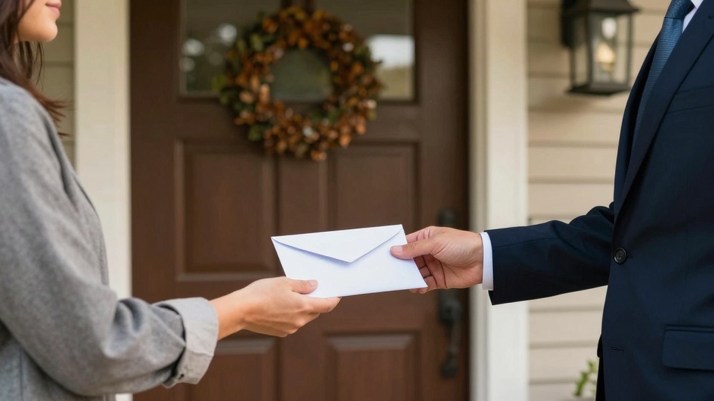 Serving eviction notice to tenant