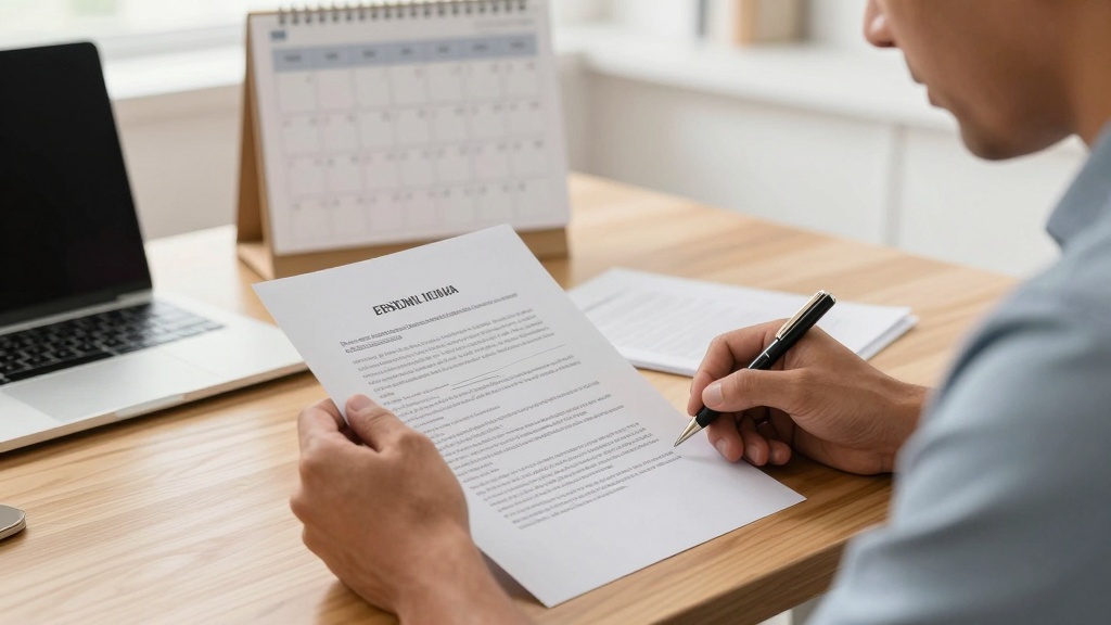Landlord reviewing 60 day notice document