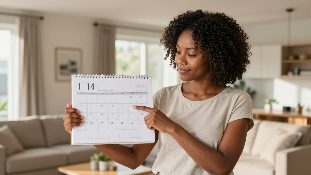 Tenant checking calendar for move out date