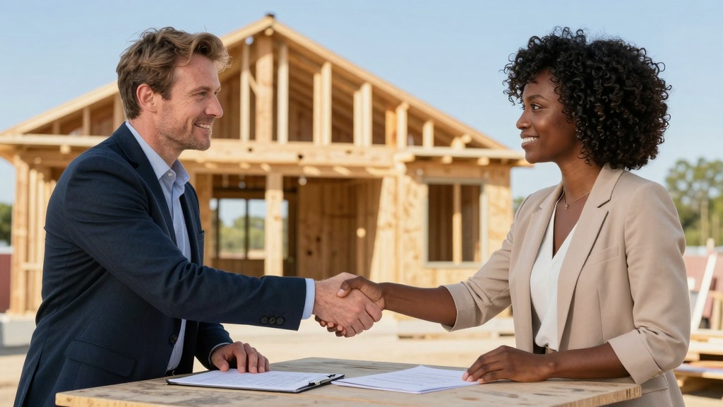 Building contract: handshake after signing