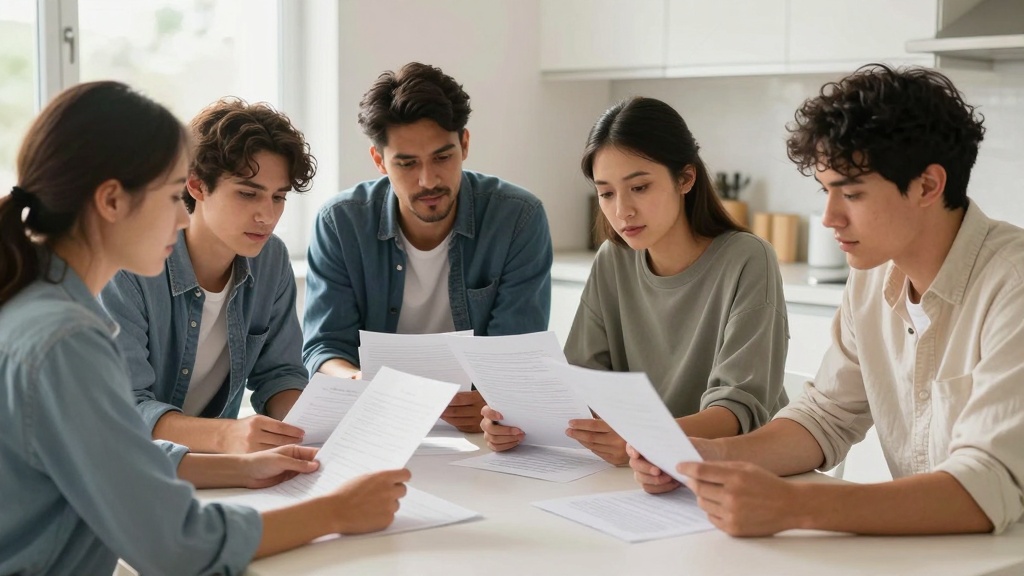 California rental application: people reviewing documents