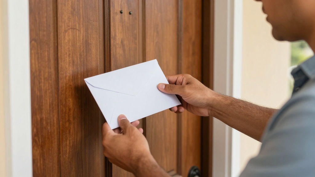 Serving eviction notice: posting on door