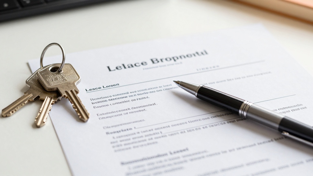 California lease agreement: signed contract and keys