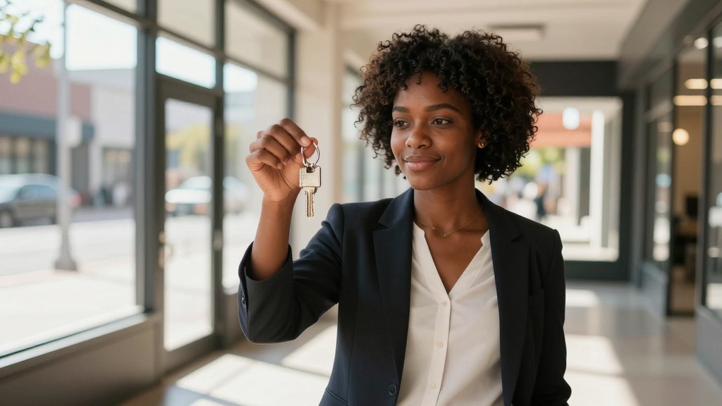 After signing lease: receiving keys to new space