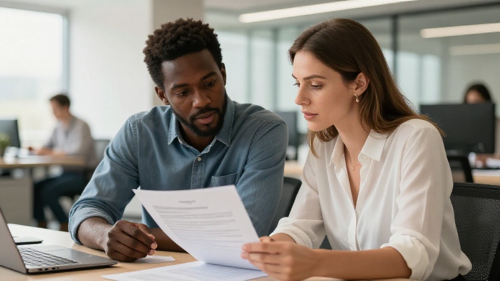 Consulting agreement: professionals reviewing contract