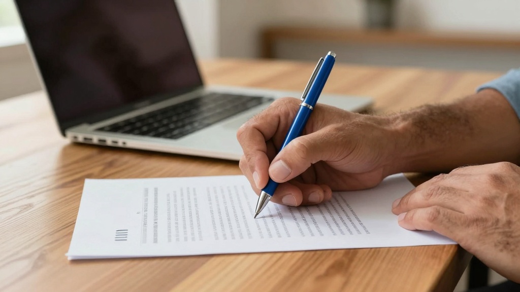 Signing consulting contract: hand signing document
