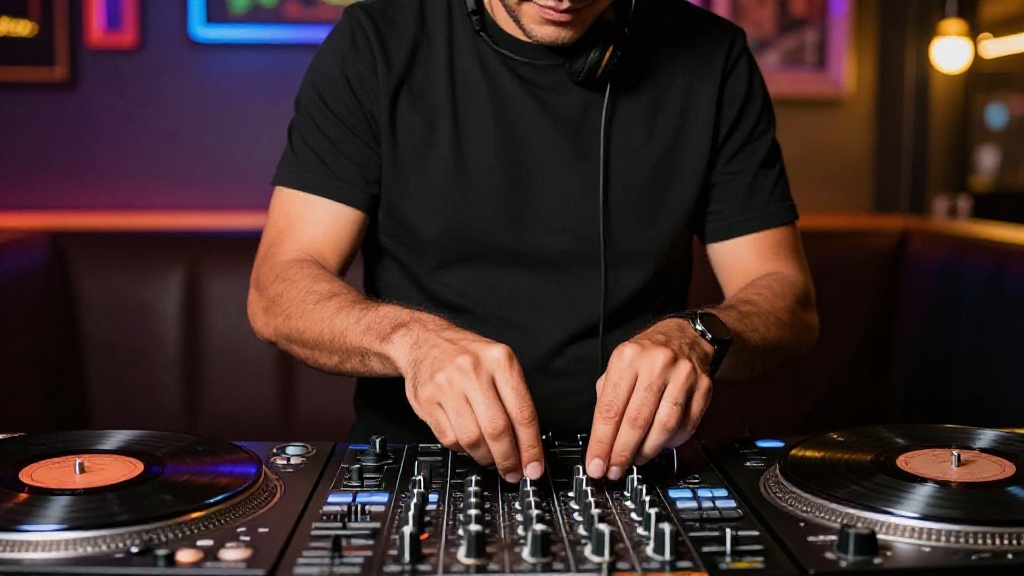 DJ equipment setup: preparing for performance
