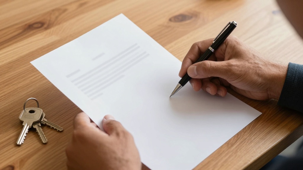 Tenant reviewing lease termination letter