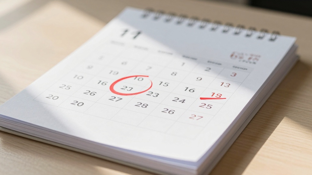 Calendar showing eviction notice timeline