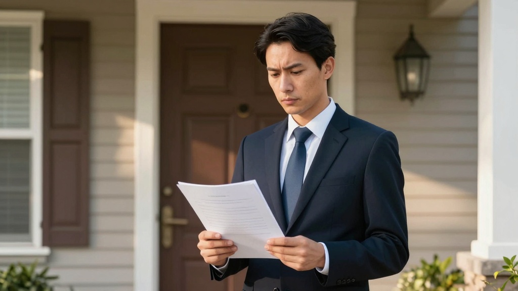 Landlord serving eviction notice