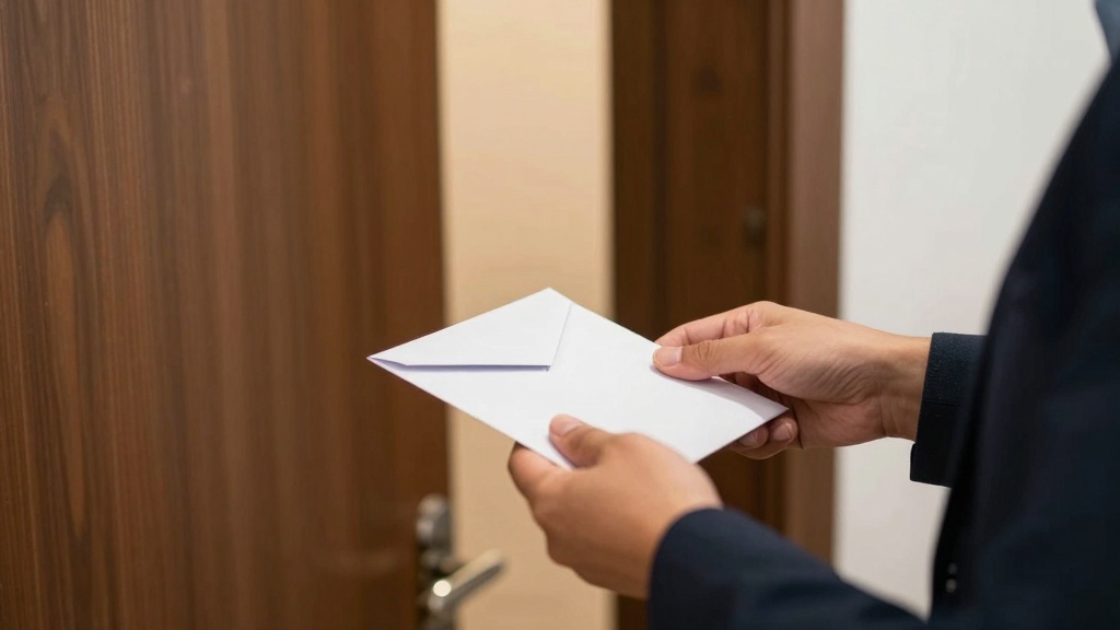Eviction Notice: Landlord serving documents to tenant
