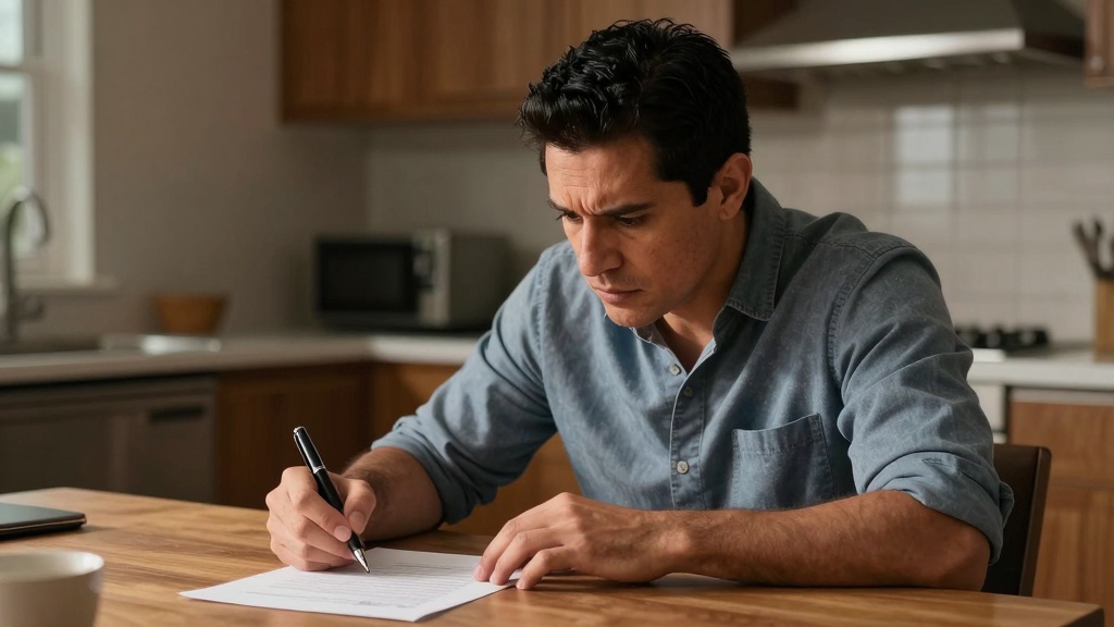 Person reviewing loan agreement concerns