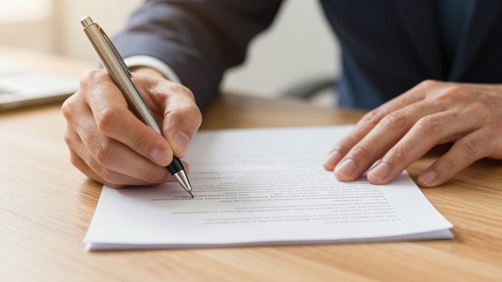 Signing a family loan promissory note