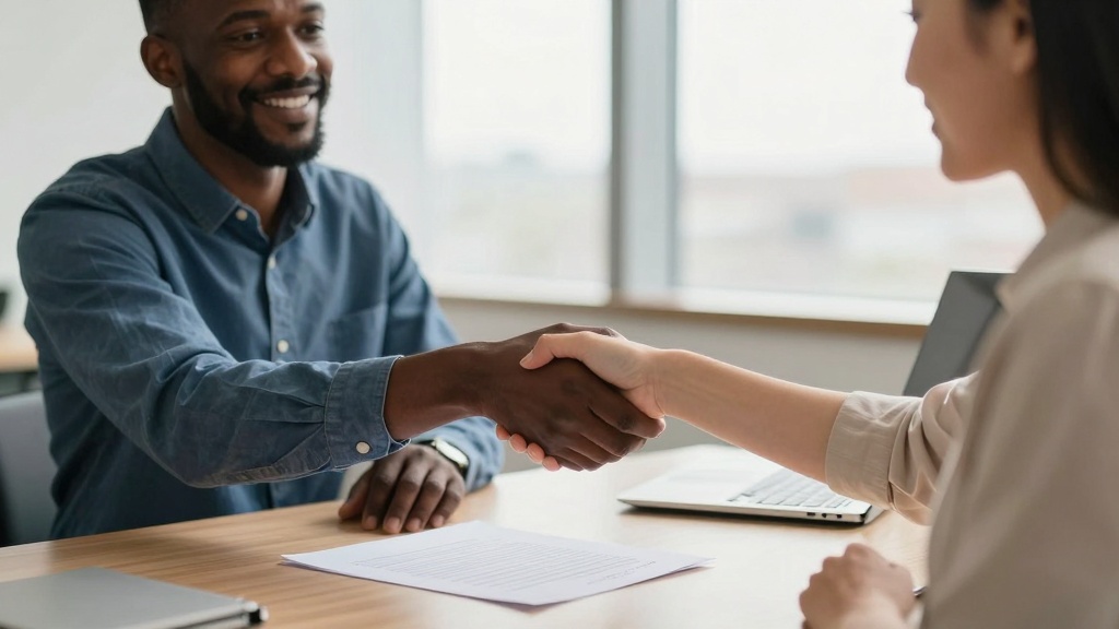Valid construction contract agreement handshake