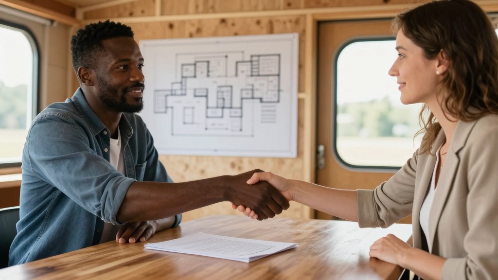 General contractors contract: agreement handshake