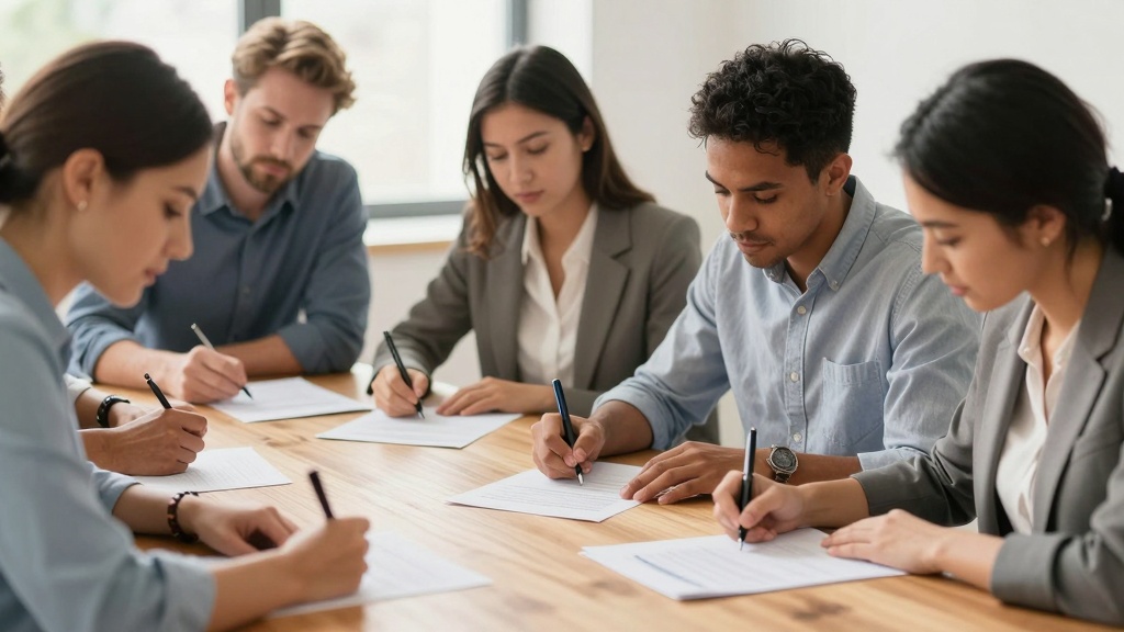 General lease agreement: people signing rental contract