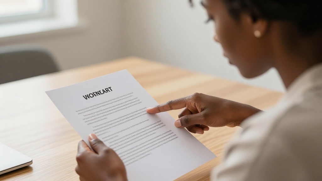 Reviewing contract details: homeowner checking for mistakes