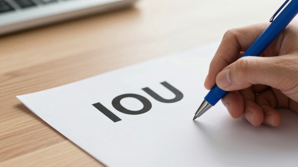 Writing an IOU document