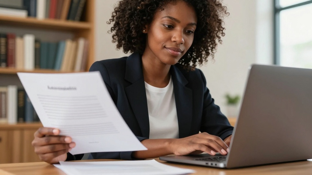 Drafting independent contractor agreement: freelancer reviewing terms