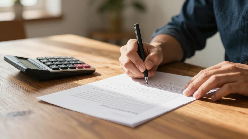 Landlord preparing eviction notice details