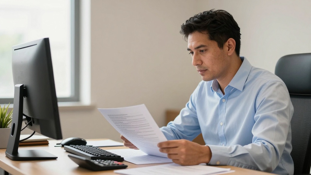 Landlord verification review: underwriter checking submitted forms