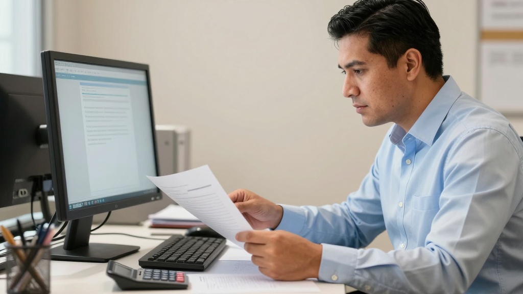 Landlord verification review: underwriter checking submitted forms