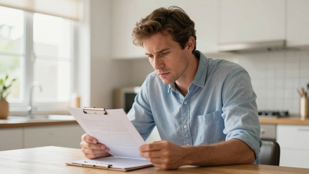 Landlord reviewing Missouri eviction notice documents