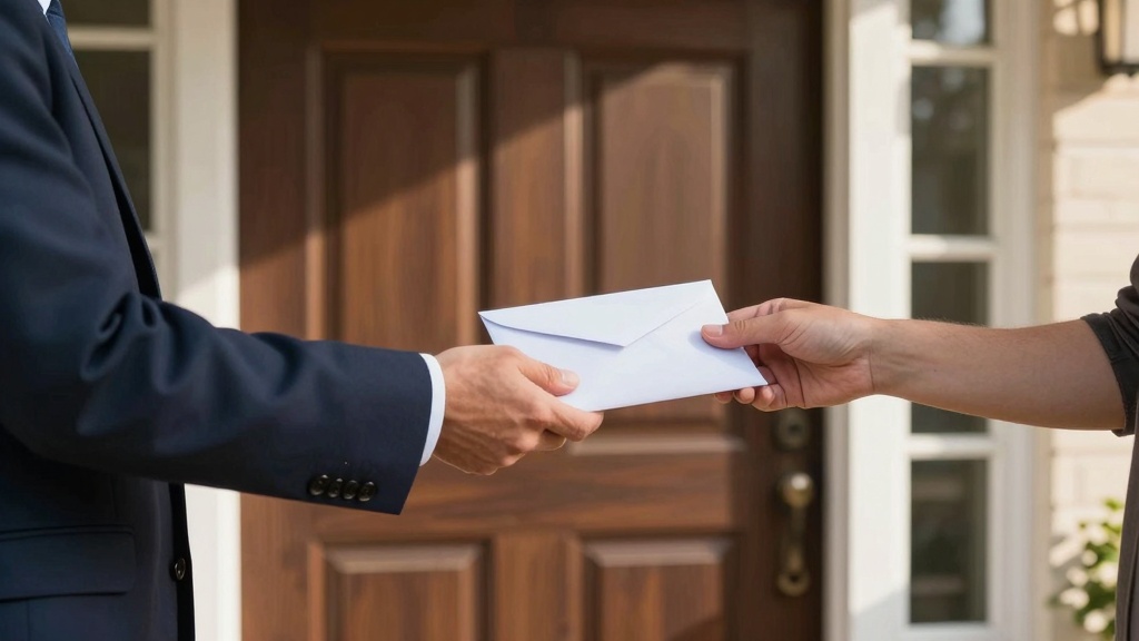 Landlord serving notice to tenant
