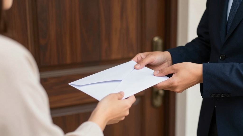 Landlord serving notice to quit to tenant