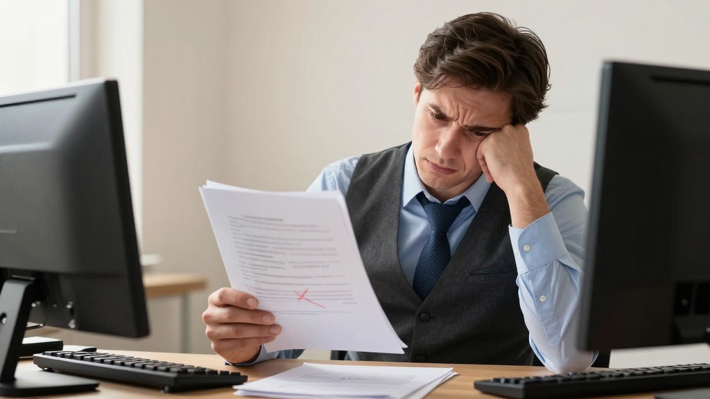 Landlord reviewing incorrect notice documents