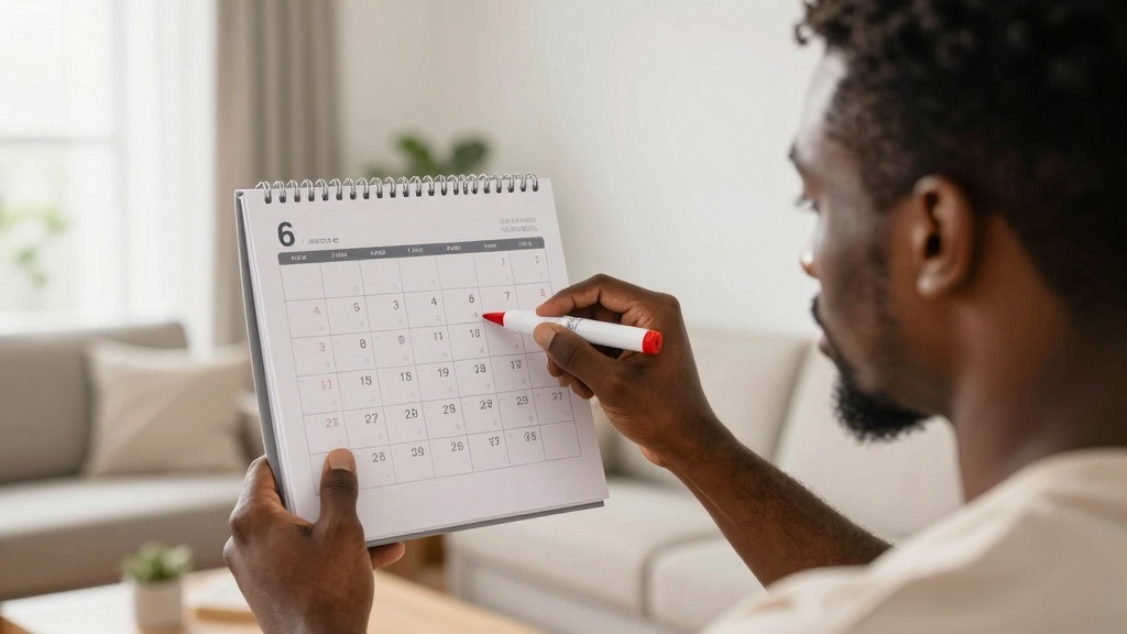 Tenant calculating notice period on calendar