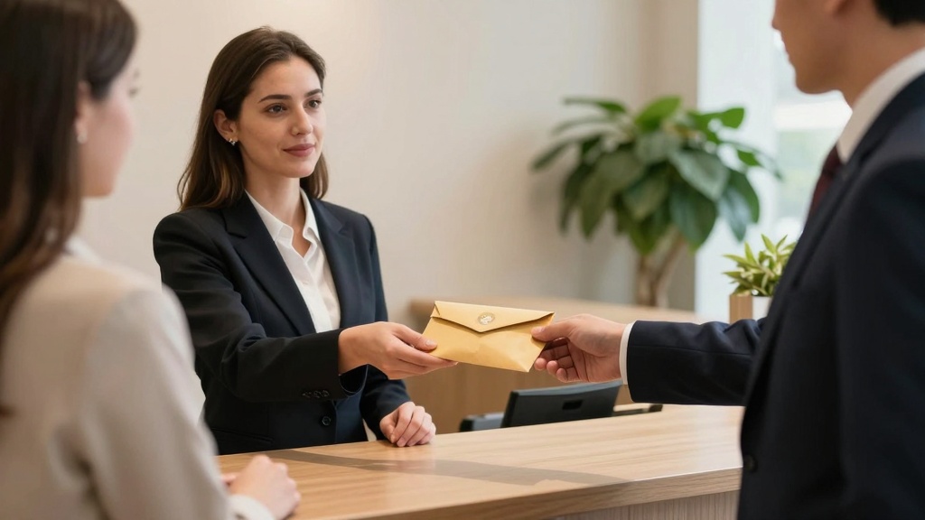 Tenant delivering notice to landlord