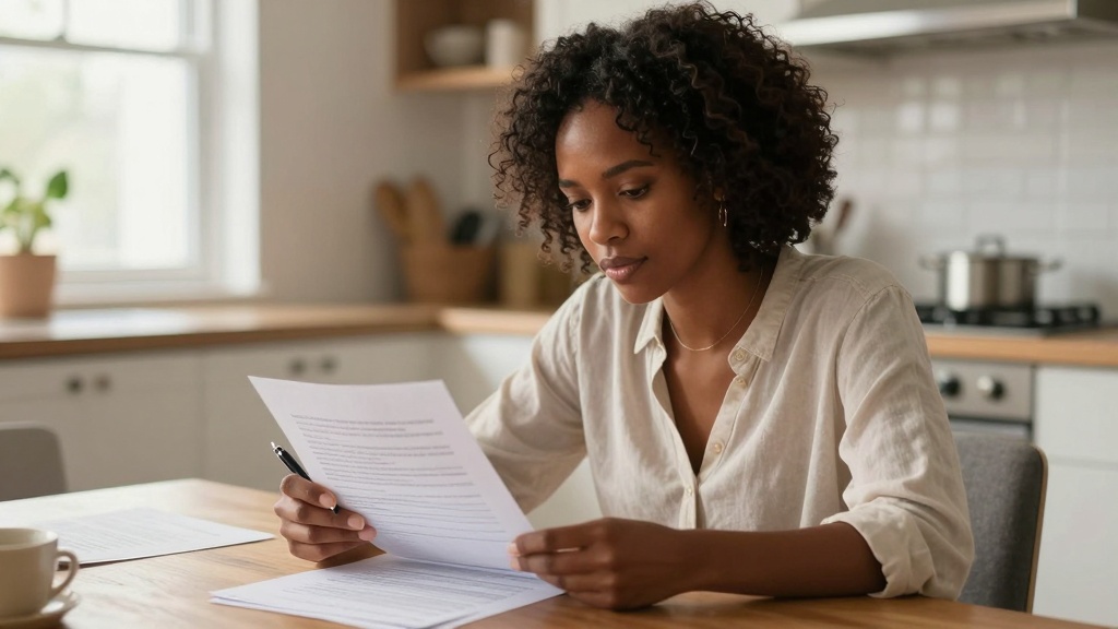 Tenant reviewing lease violation notice