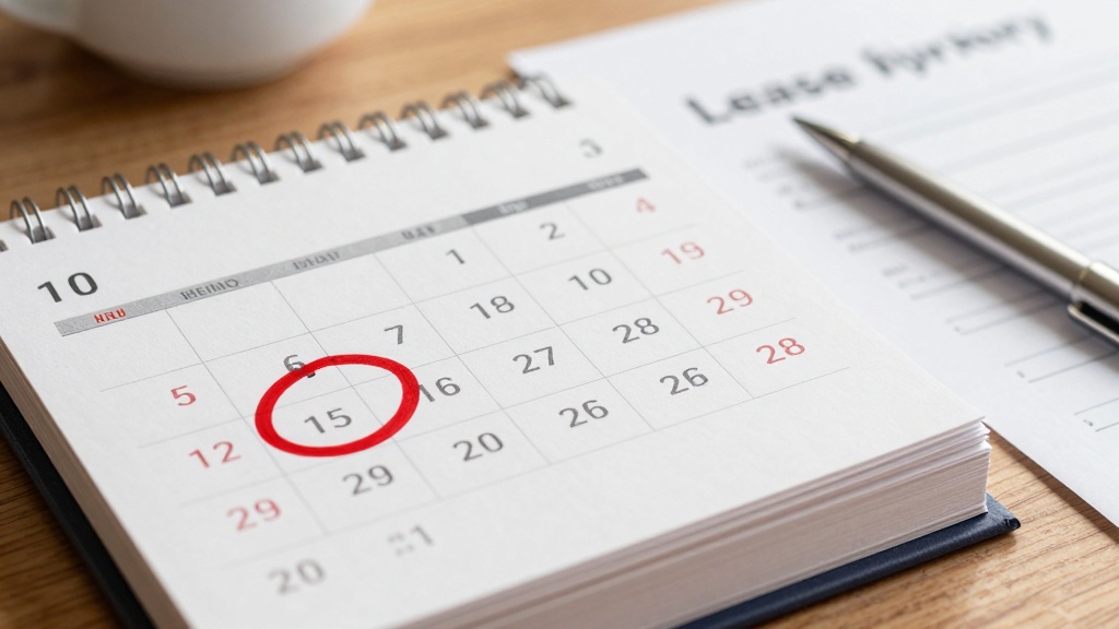 Notice to vacate: calendar marking move-out date