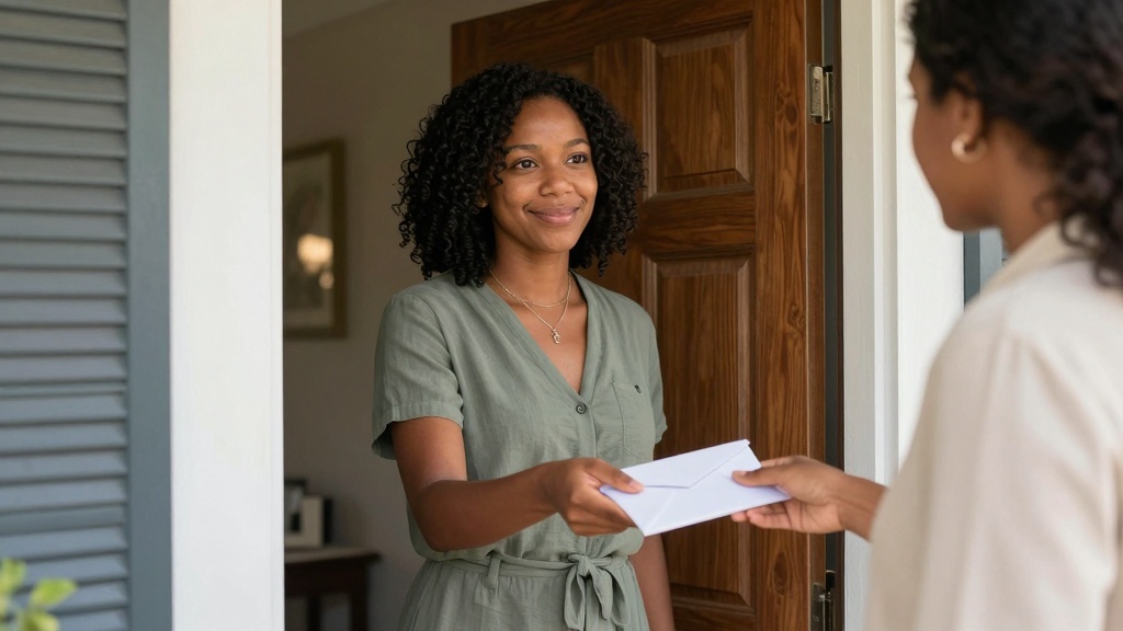 Landlord personally serving eviction notice to tenant