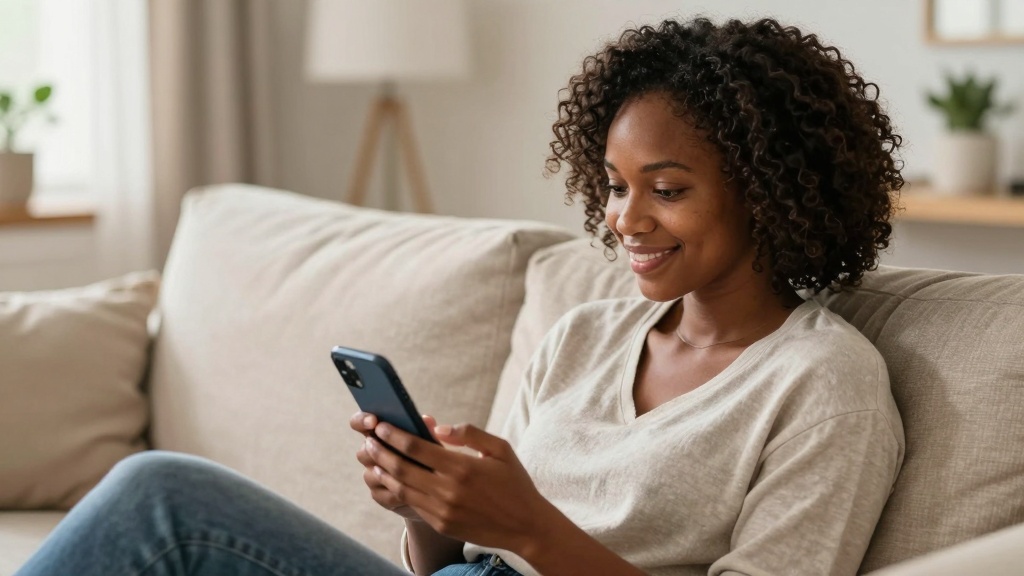 Online rental application: tenant completing form on mobile phone