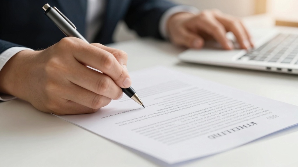 Payment agreement: signing the contract