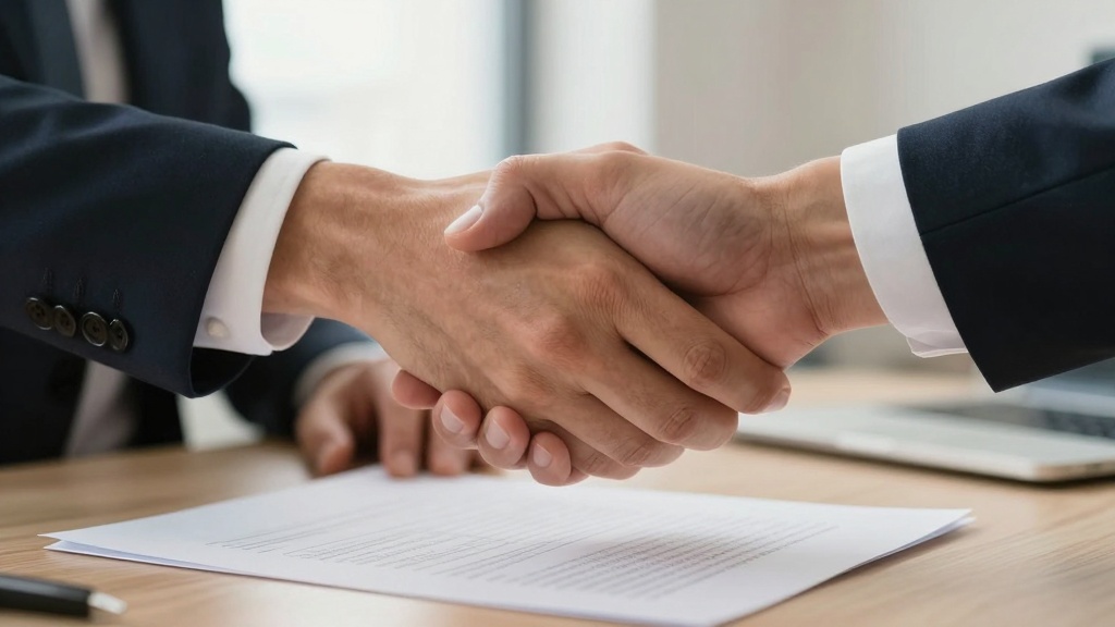 Payment plan: handshake sealing agreement