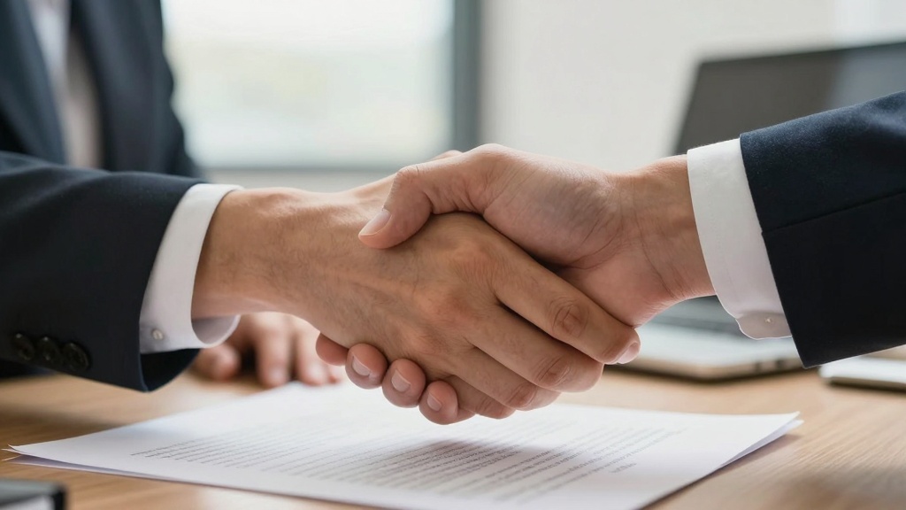 Handshake confirming a valid loan agreement