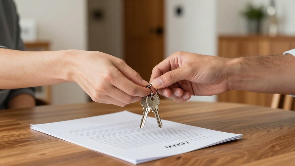 Property lease agreement: exchanging keys after signing