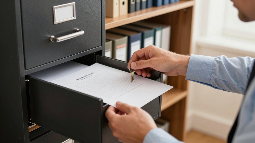 Property lease agreement: storing signed contract