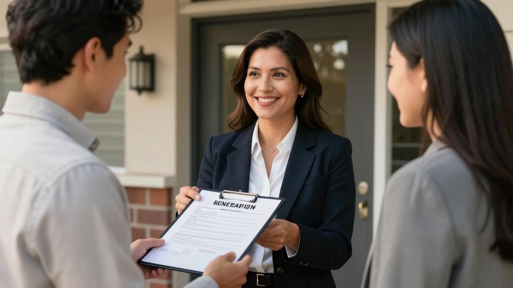 Rental application form: landlord receiving completed documents