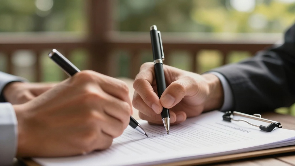 Rental lease: signing document