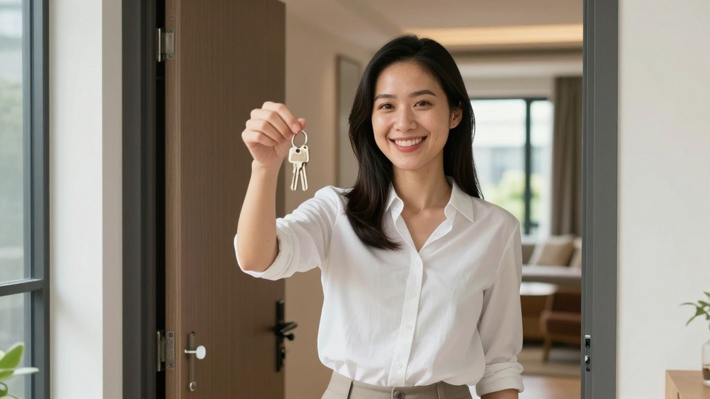 Rental verification: tenant receiving keys after approval