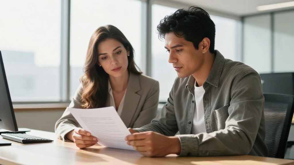 Retainer agreement: clients reviewing legal contract